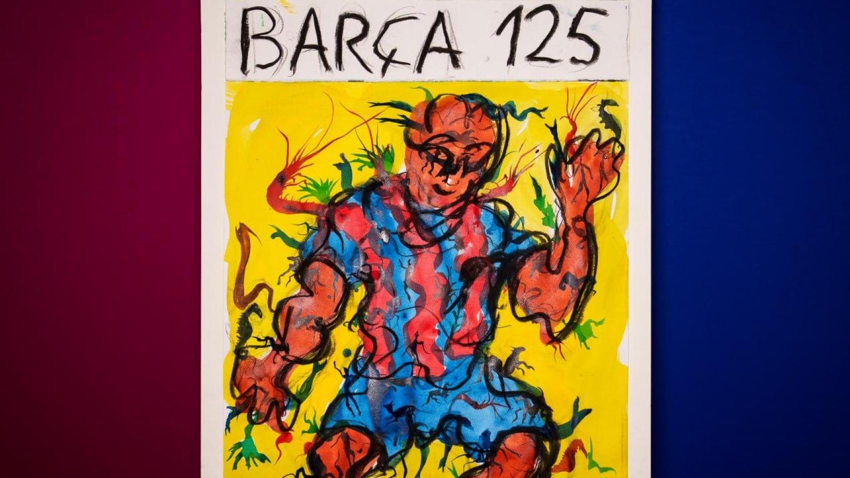 El polémico cartel del 125 aniversario del Barça, diseñado por el pintor Miquel Barceló