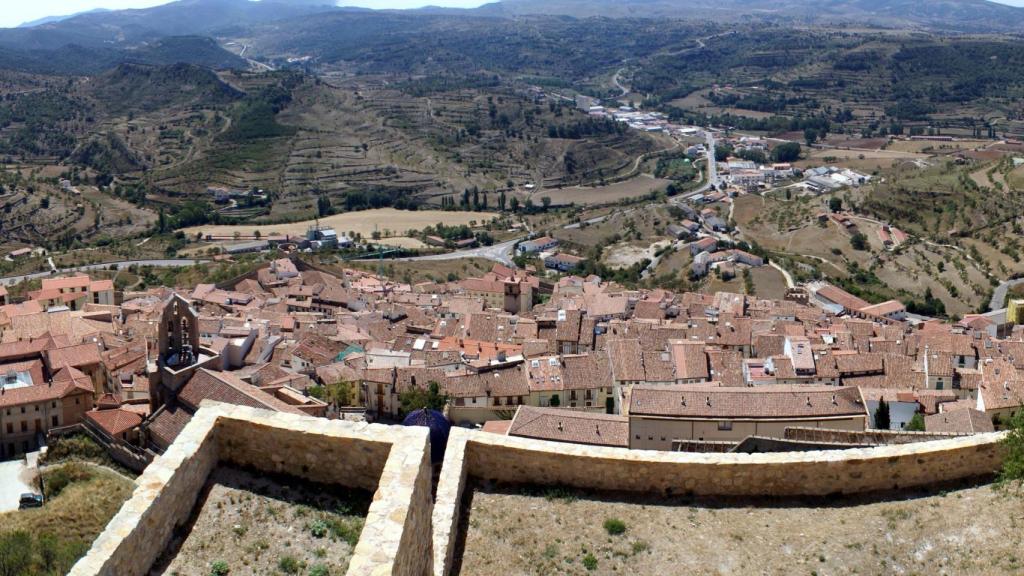 Vista panorámica de Morella desde el castillo