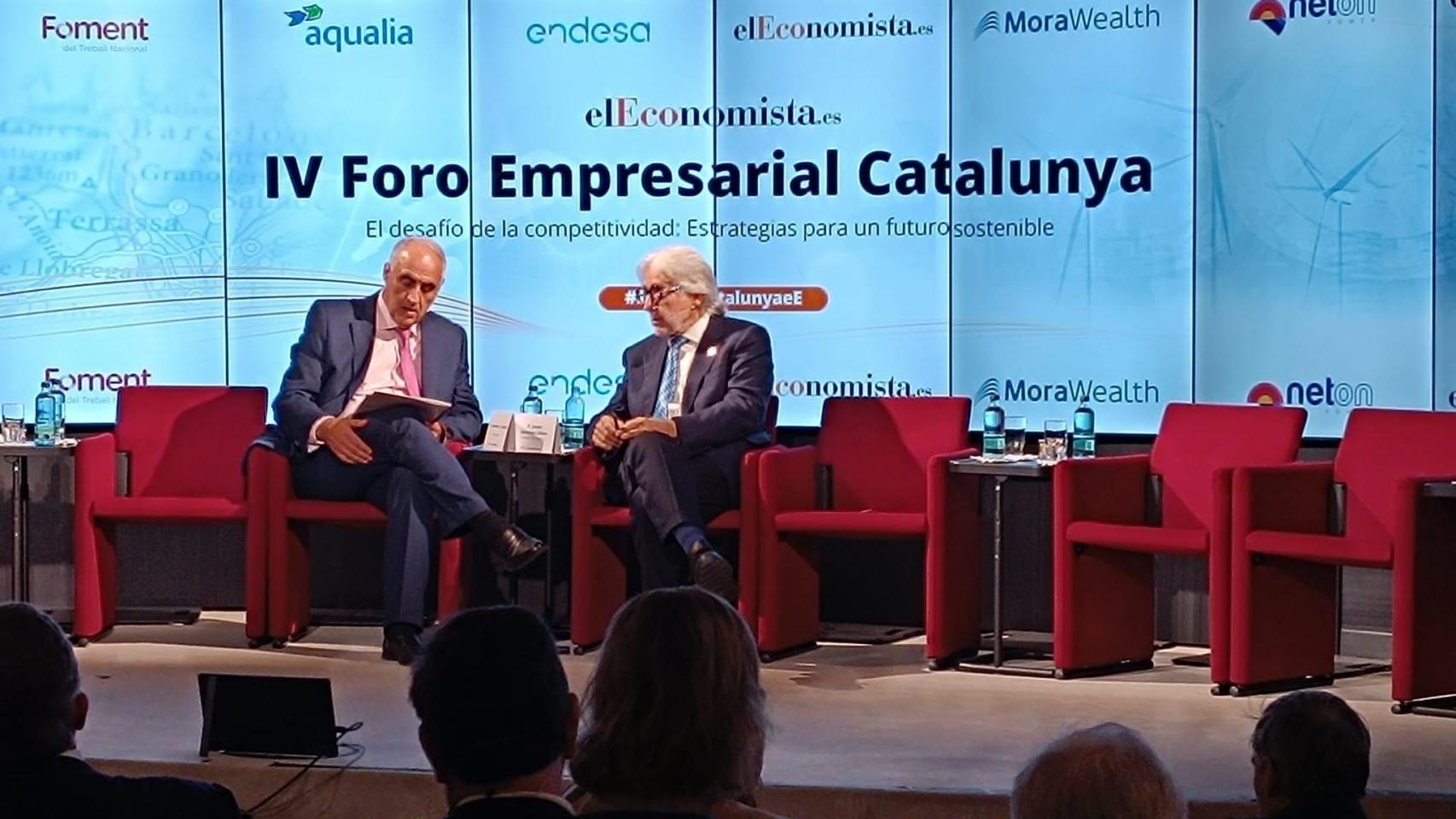 El presidente de Foment del Treball, Sánchez Llibre, en el diálogo incluido en las jornadas