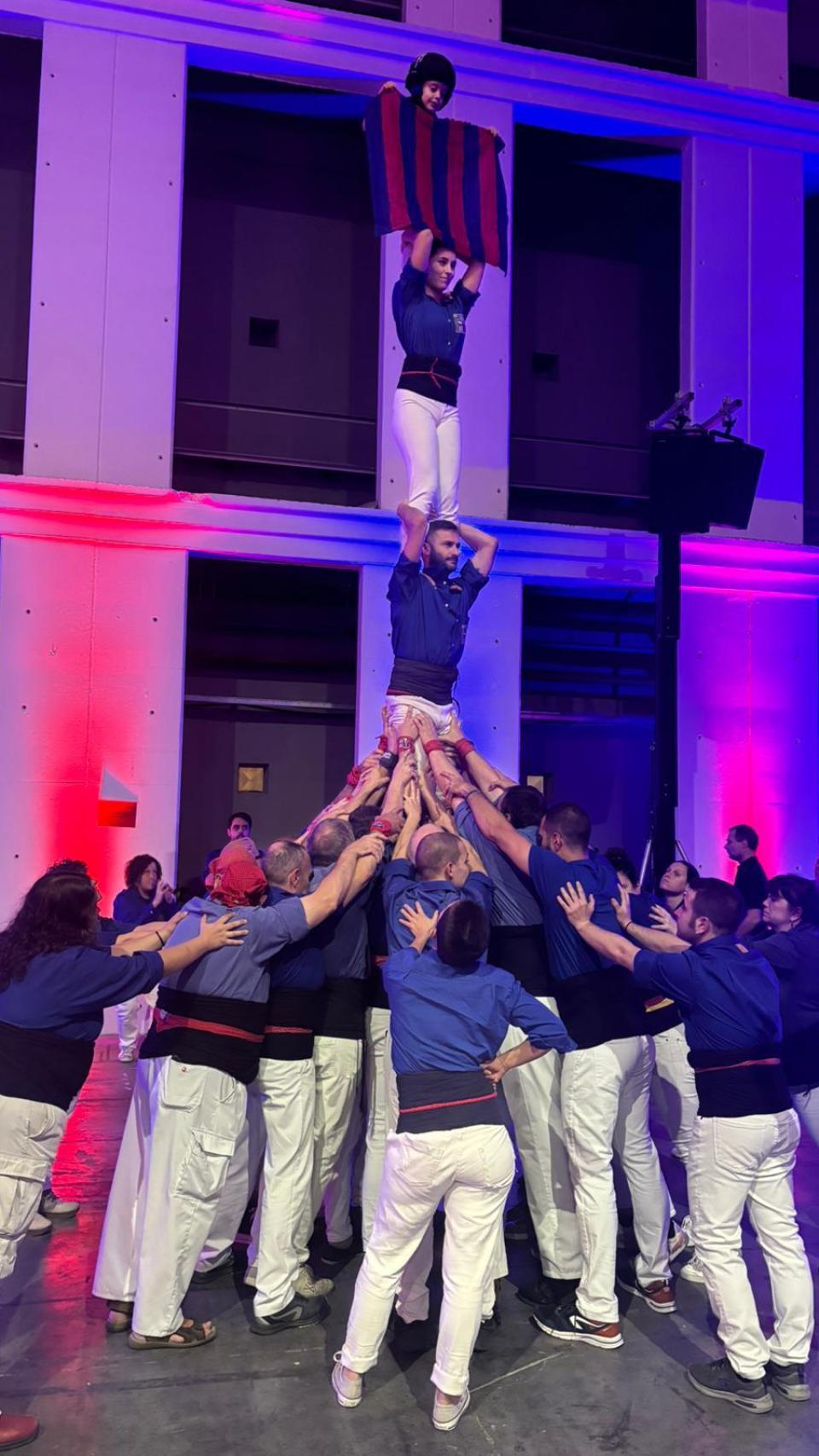 Casteller en el acto de presentación de Joan Camprubí