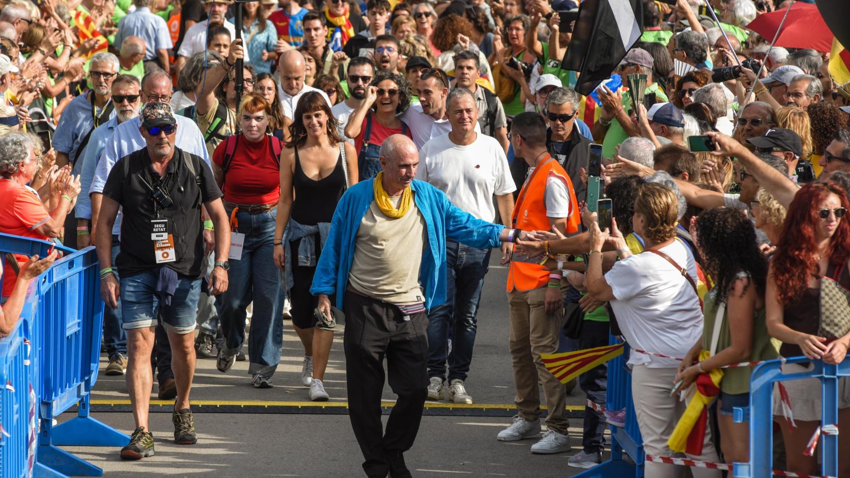 El presidente de la Assemblea Nacional Catalana (ANC), Lluís Llach, durante la manifestación de ACN por la Diada, a 11 de septiembre de 2024