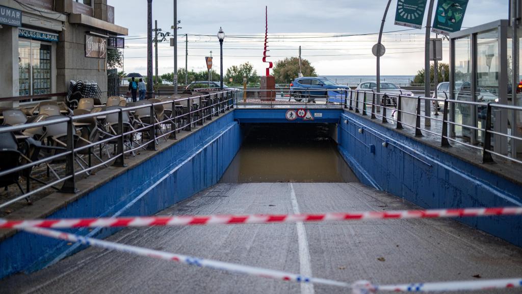 Una riada en Arenys de Mar, en junio de 2024