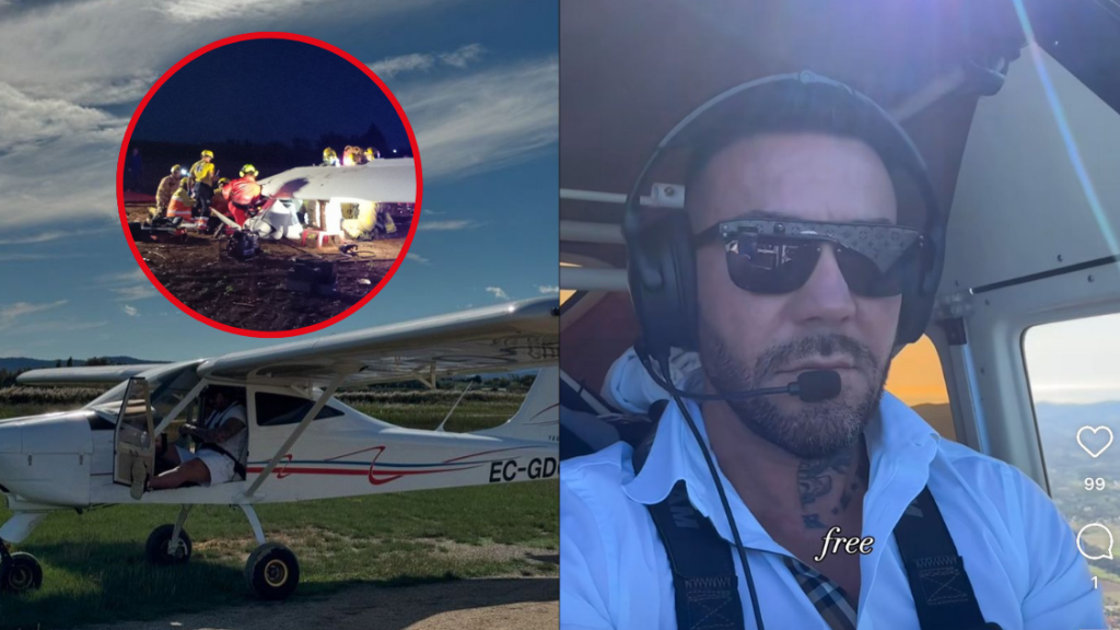 Xavier Caballol, empresario e 'influencer', y su avioneta estrellada