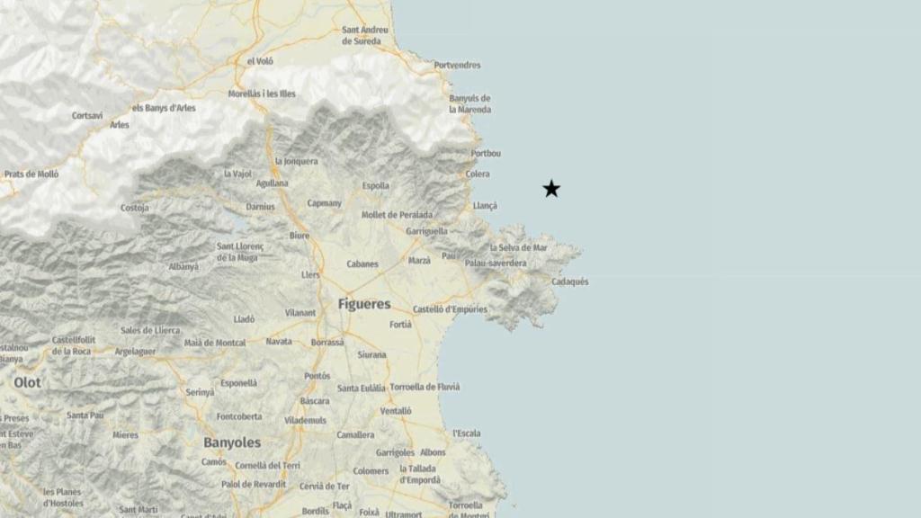 Registrado un terremoto de magnitud 2,3 en la costa cerca del Cap de Creus de Girona