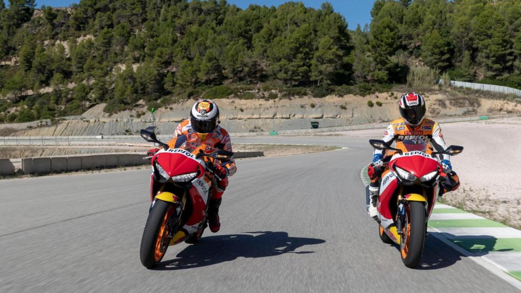 Jorge Lorenzo y Alex Crivillé, en el ParcMotor de Castellolí