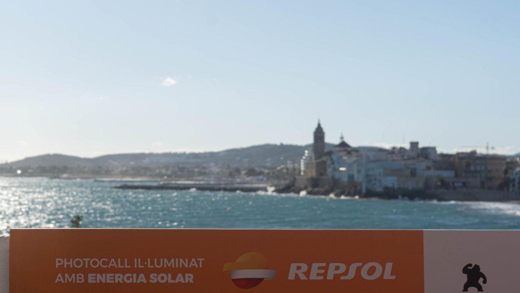 Photocall del festival de Sitges iluminado con energía solar