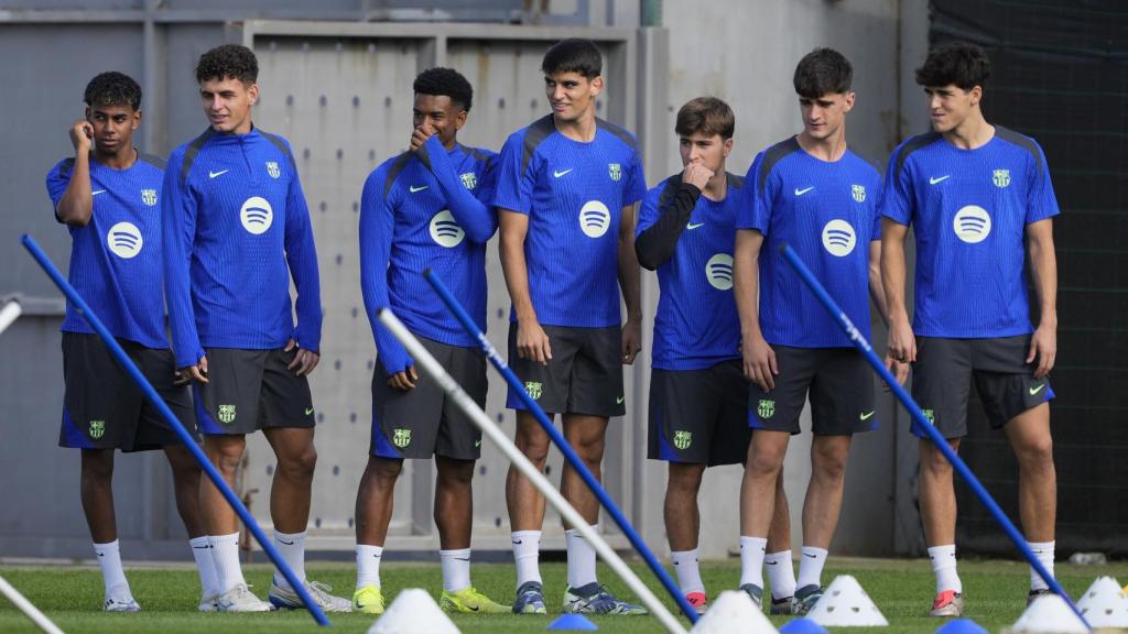 Los futbolistas del Barça se prepara para el partido contra el Bayern Múnich