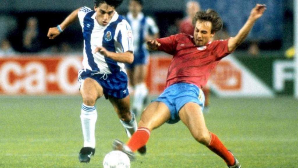 Hansi Flick, en la final de la Copa de Europa de 1987