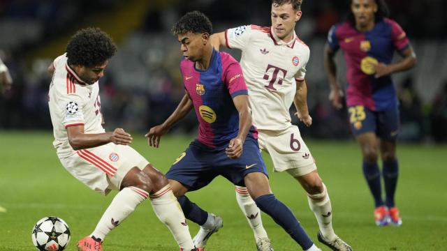 El espectacular caño de Lamine Yamal a Gnabry