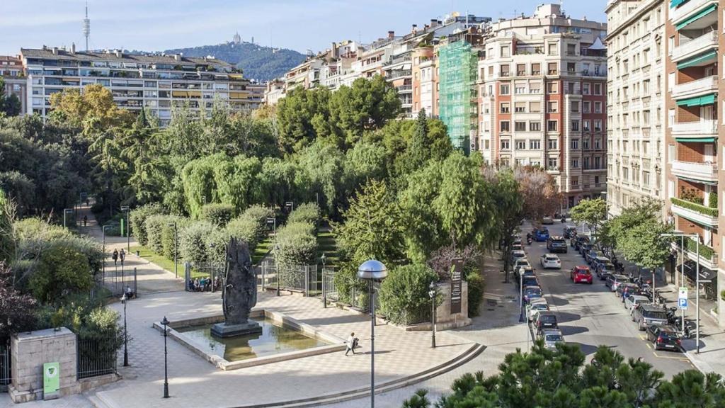 Vista aérea del Turó Park de Barcelona