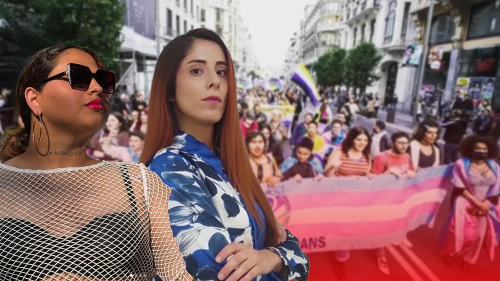 Kiara Monrroy (izq.) junto a la abogada Yasmina Lozano