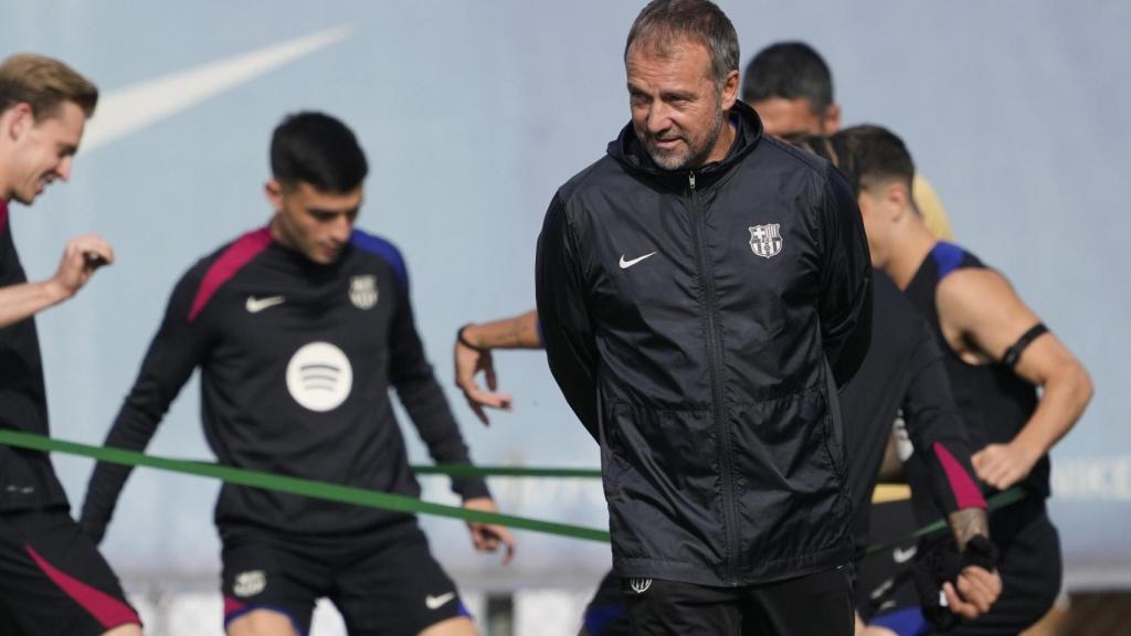 Hansi Flick en la Ciutat Esportiva antes del clásico