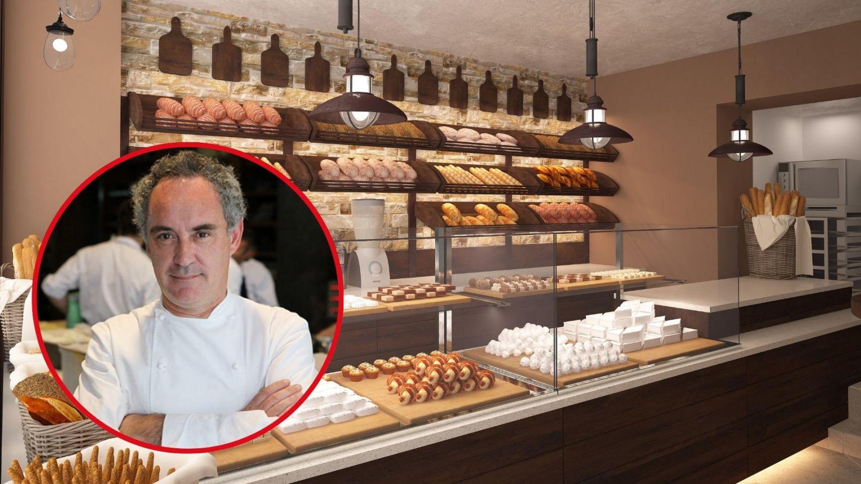 Fotomontaje Ferran Adrià y una pastelería