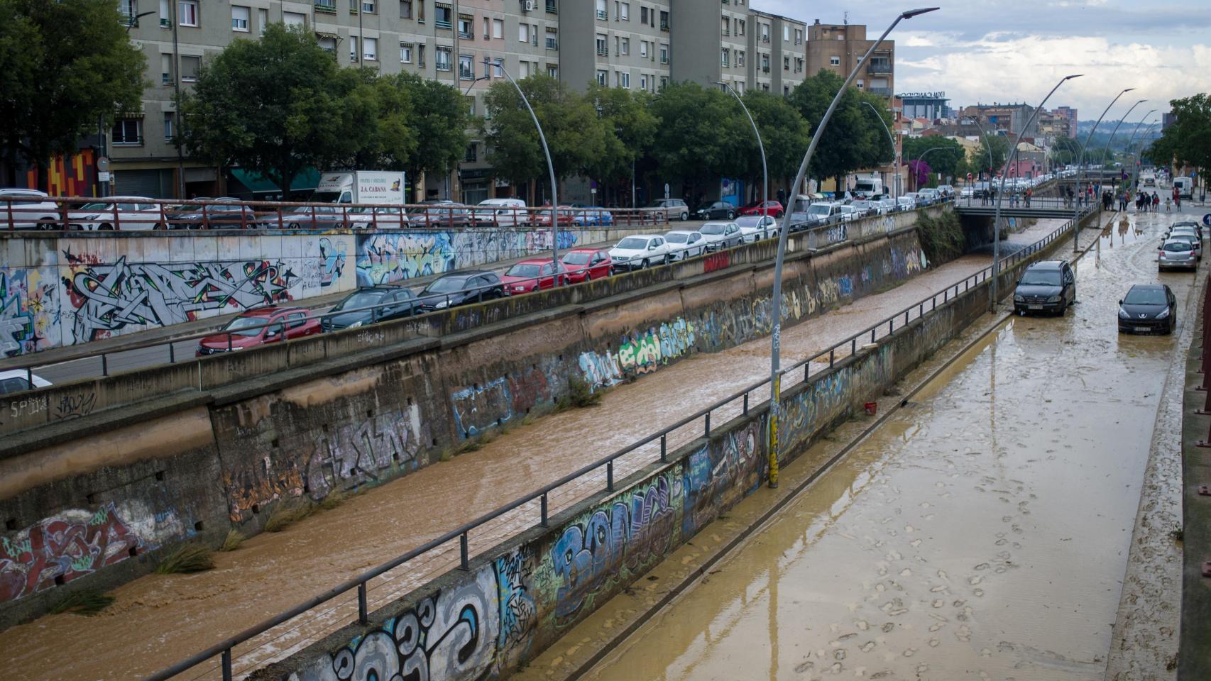 Inundación en Terrassa, en junio de 2023