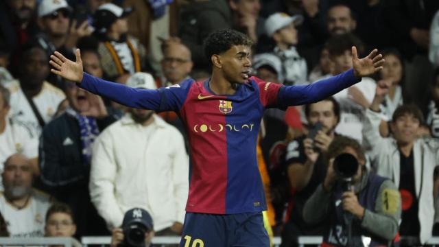 Lamine Yamal durante el Real Madrid-Barça