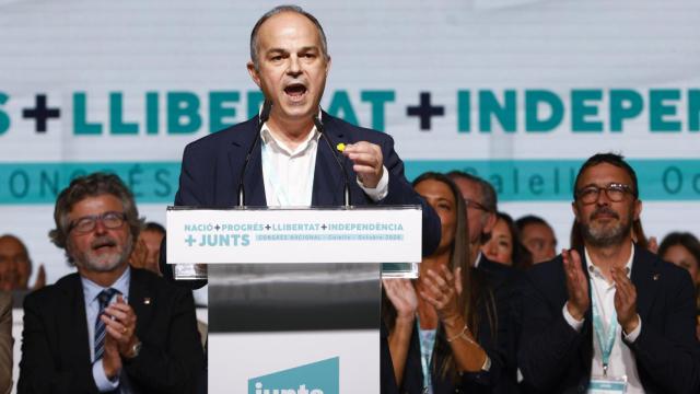 El secretario general de Junts, Jordi Turull interviene en el Congreso del partido en Calella