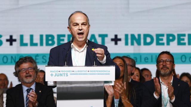 El secretario general de Junts, Jordi Turull interviene en el Congreso del partido en Calella