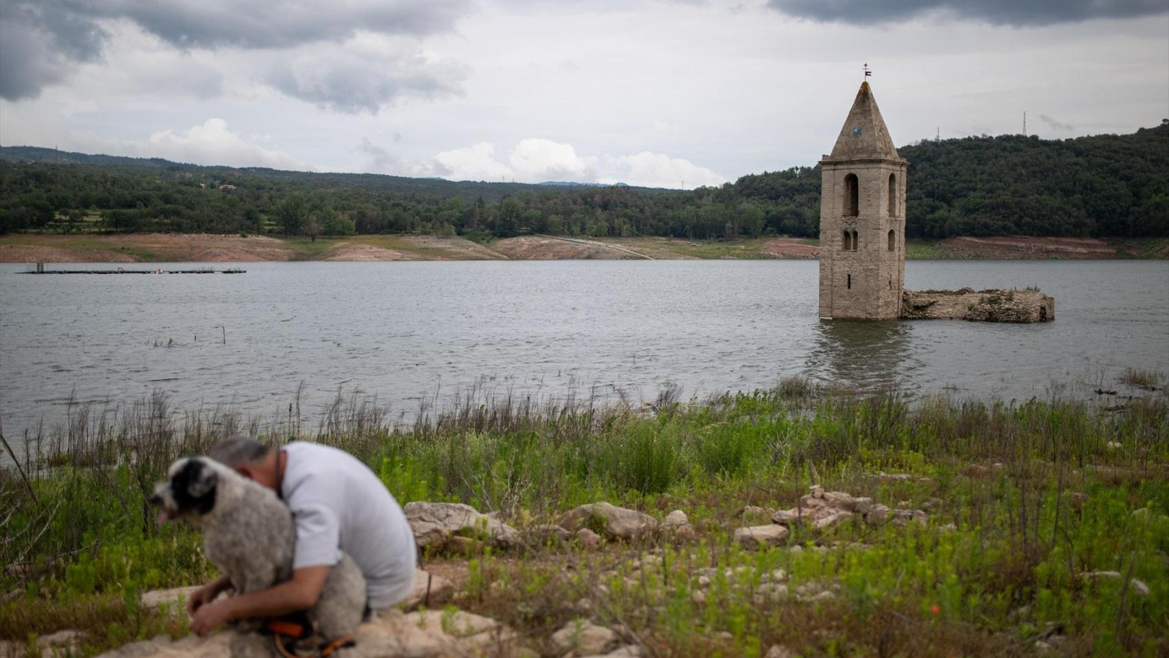 El pantano de Sau, a 22 de junio de 2024, en Vilanova de Sau, Barcelona