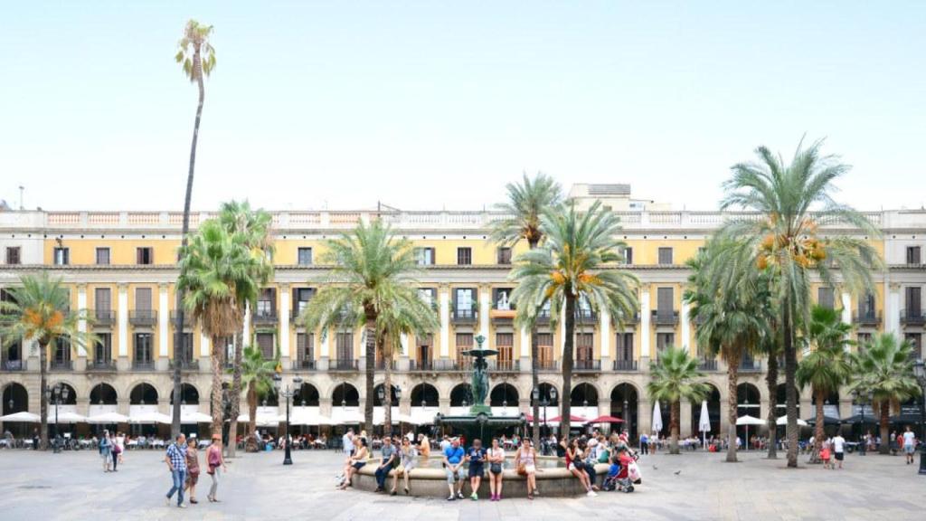 Vista de la plaza Real de Barcelona, donde pasaron los hechos