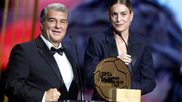 Laporta, con Aitana Bonmatí, Balón de Oro 2024