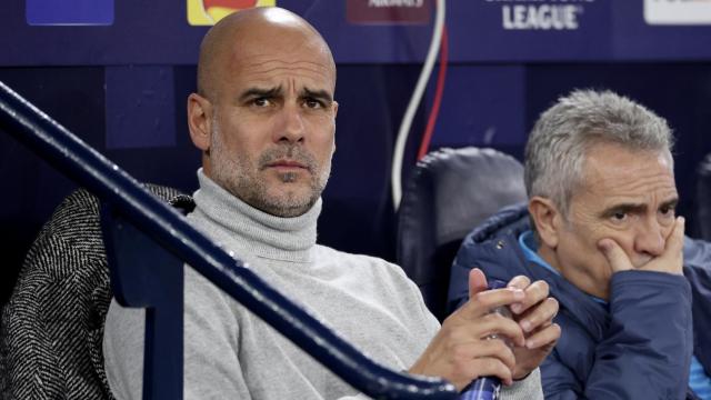 Pep Guardiola, durante un partido del City en la Champions League