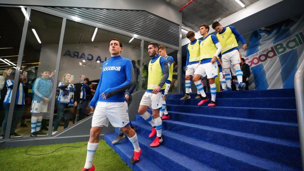 Túnel de vestuarios VIP de Anoeta, estadio de la Real Sociedad