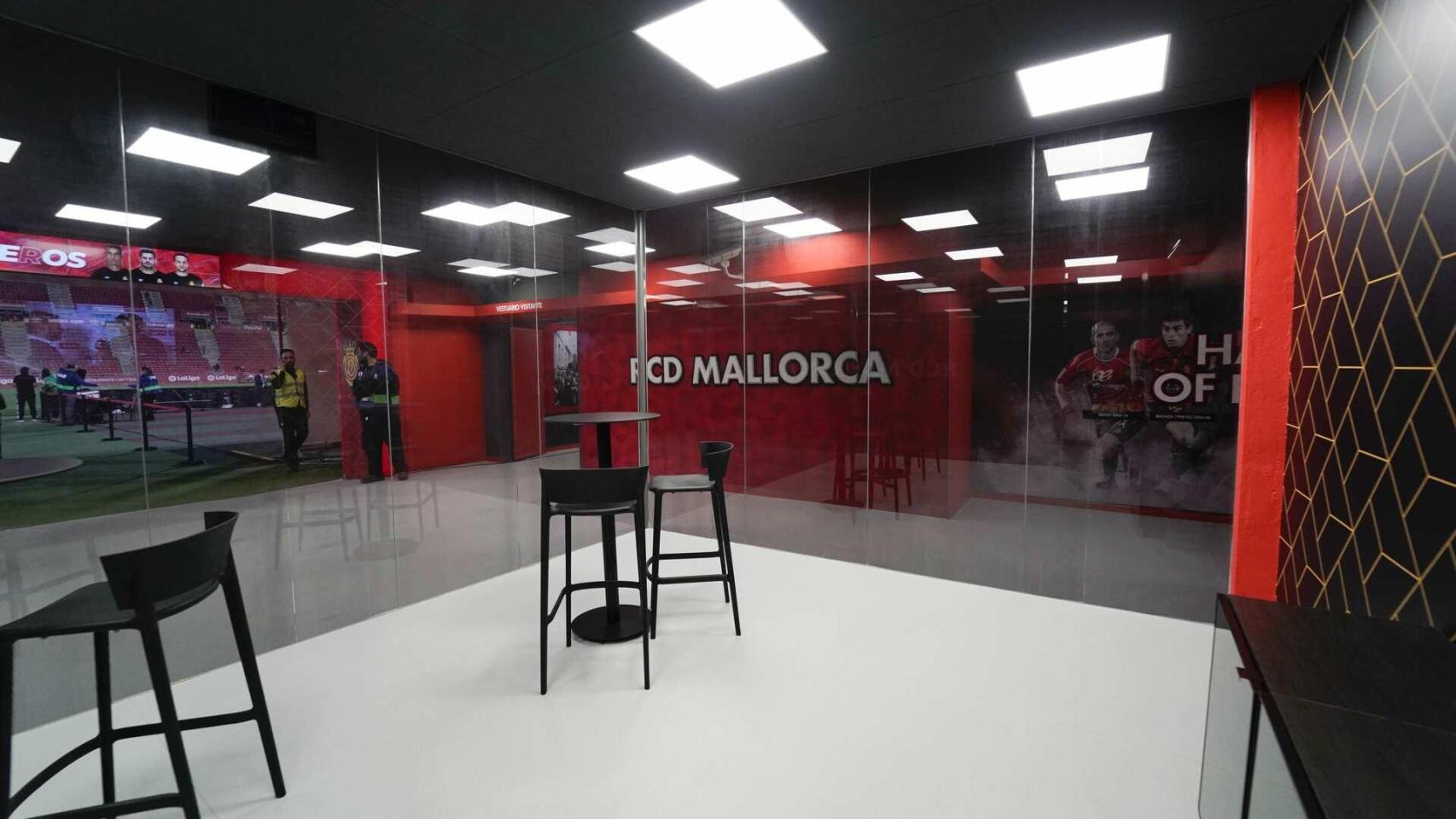 Túnel de vestuarios VIP de Son Moix, estadio del Mallorca