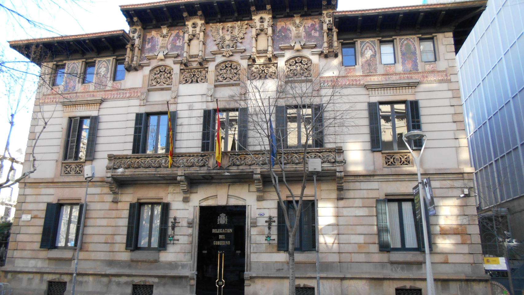 Exterior de la delegación del Gobierno en Barcelona