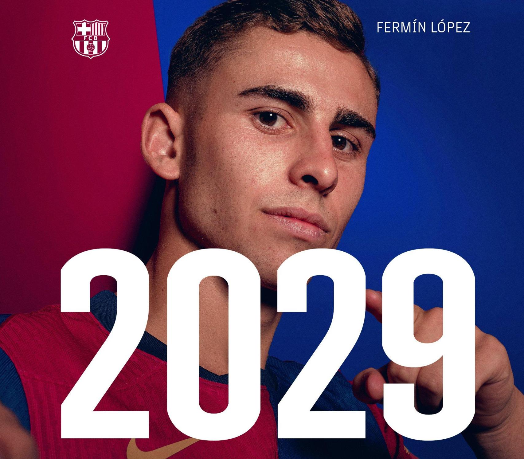 El Barça anuncia la renovación de Fermín López hasta 2029