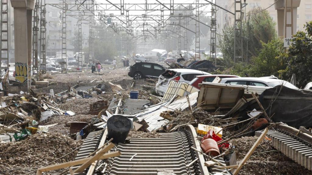 Aspecto de una de las zonas devastadas por las intensas lluvias ocasionadas por la DANA