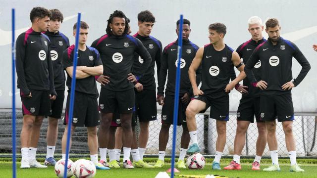 Entrenamiento del Barça antes de jugar contra el Espanyol