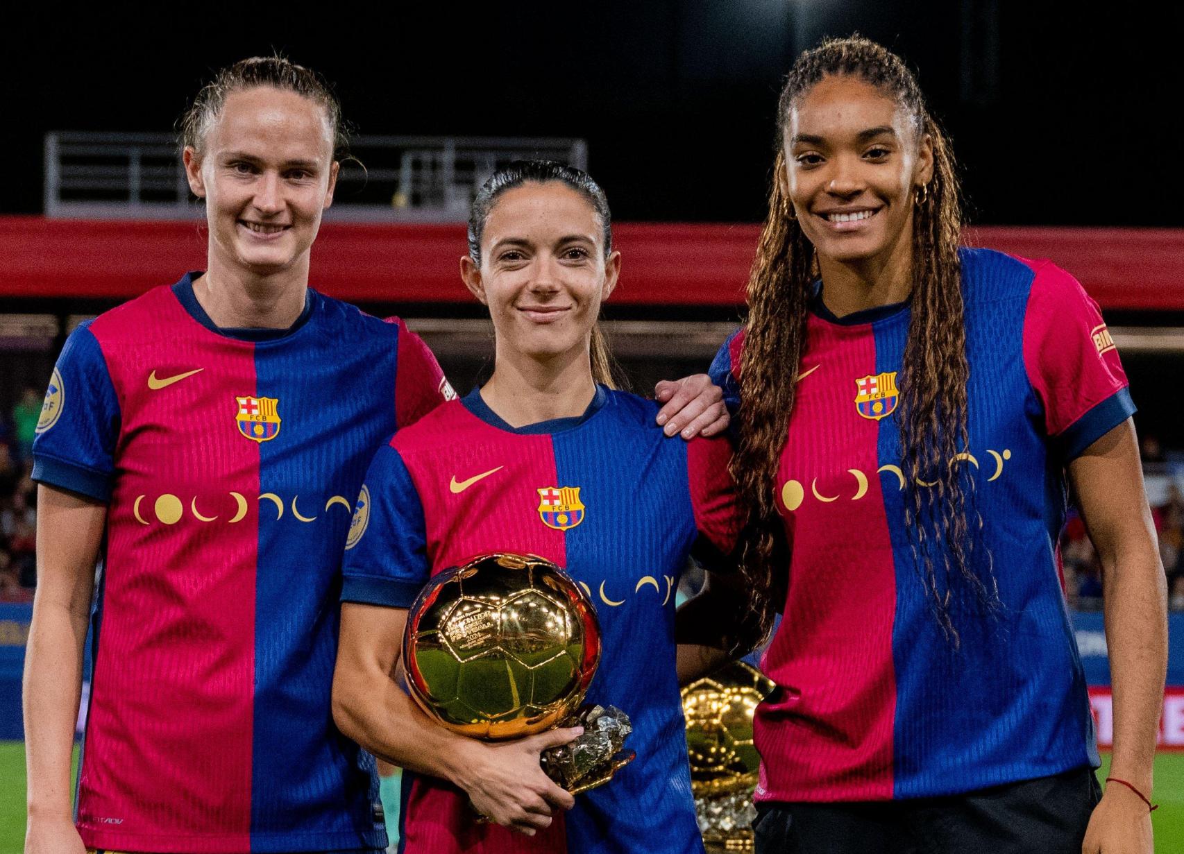 Aitana Bonmatí, Caroline Graham Hansen y Salma Paralluelo, el podio en el Balón de Oro femenino