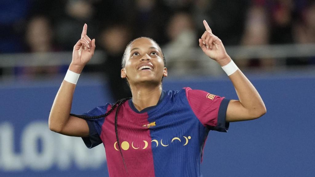 Vicky López celebra su gol contra el Eibar