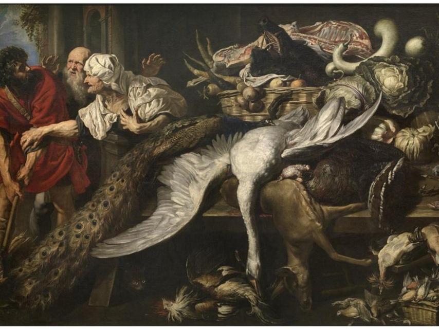 El óleo ‘Filopómenes descubierto’ (1609-1610), de Rubens, quien contó con Frans Snyders para pintar los animales y las frutas.