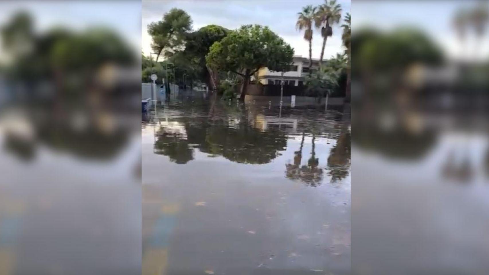 Inundación en Terramar, Sitges, por la DANA