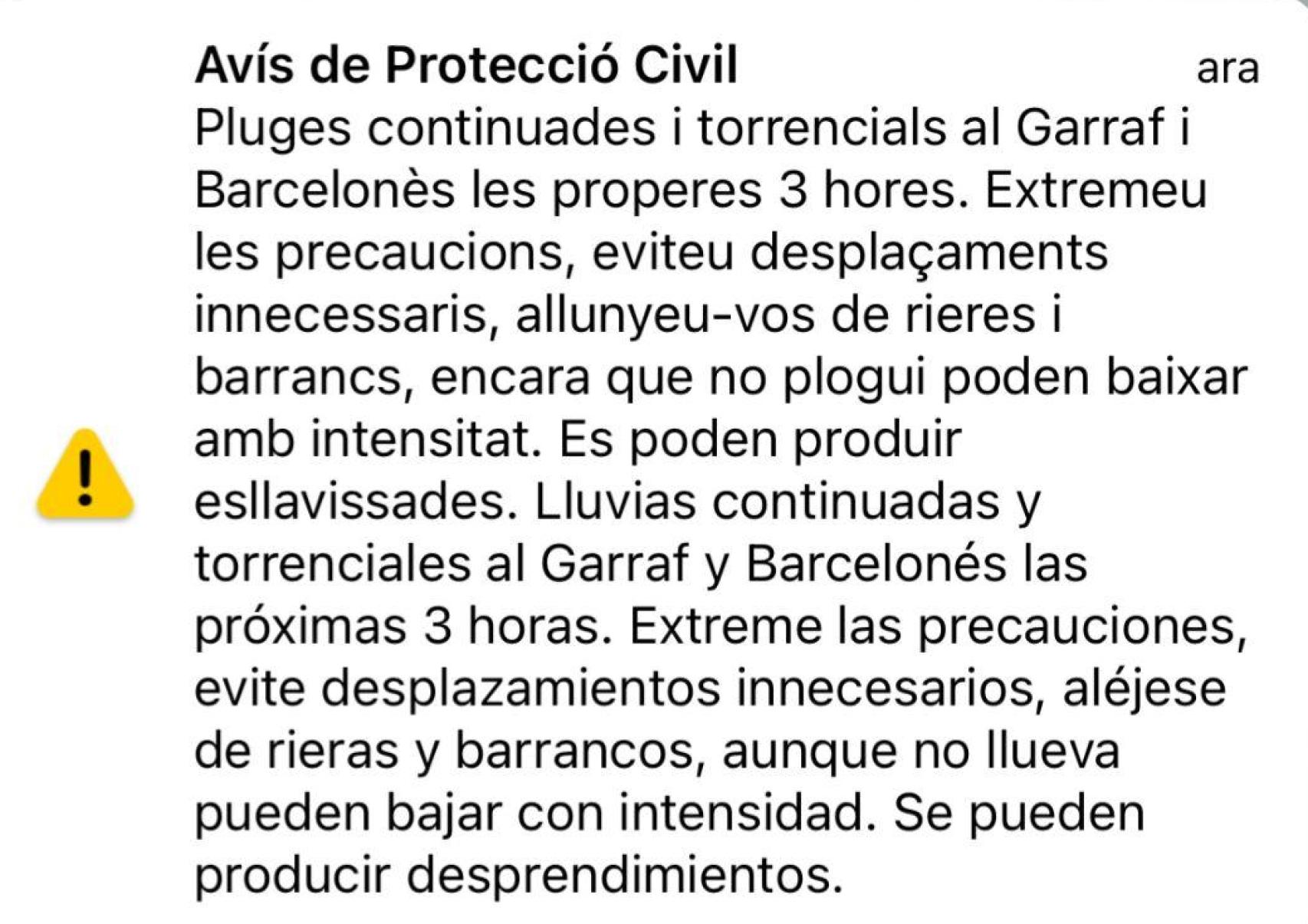 Alerta de Protección Civil