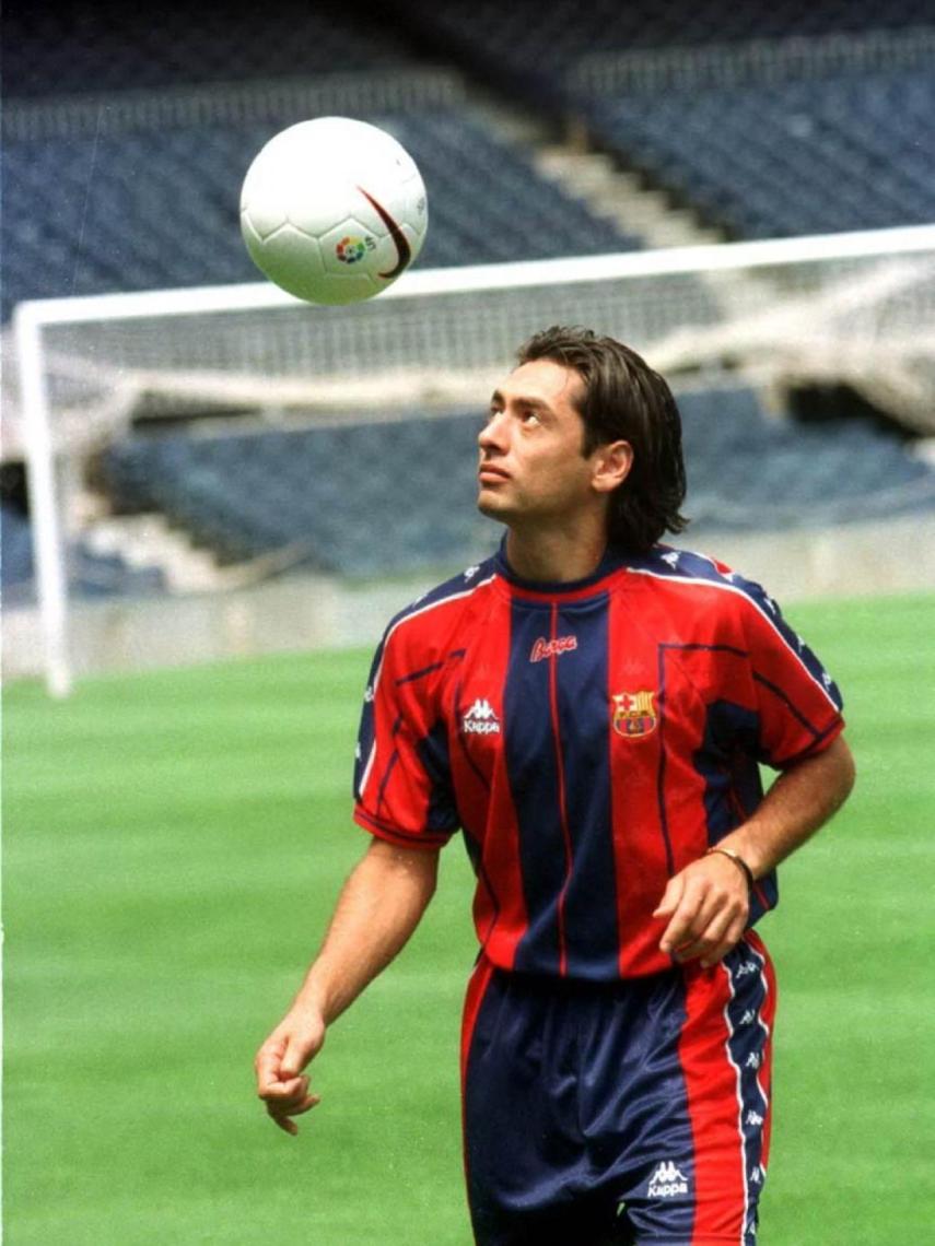 Dragan Ciric, en su presentación oficial con el Barça