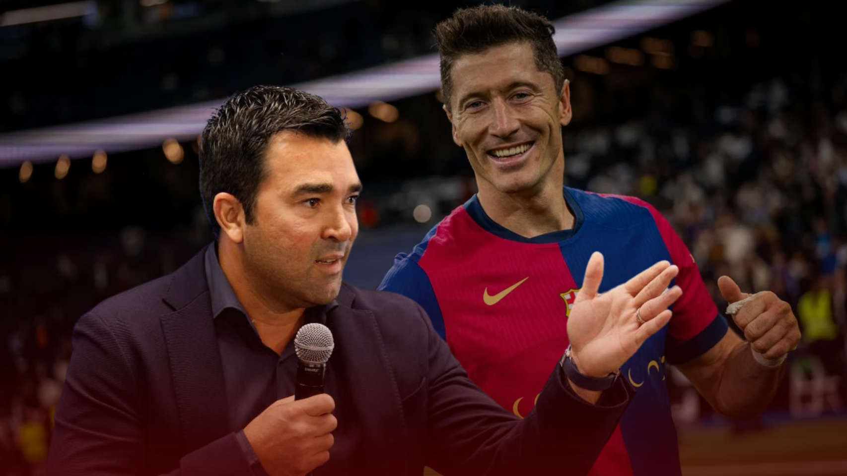 Deco junto a Robert Lewandowski en un fotomontaje