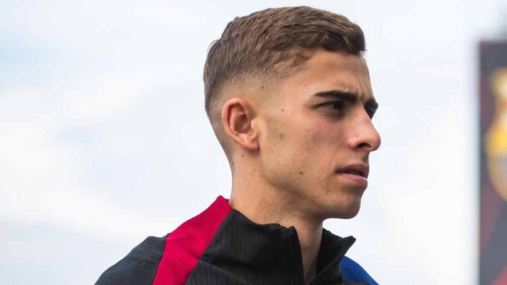 Fermín López, durante un entrenamiento del Barça en la Ciutat Esportiva