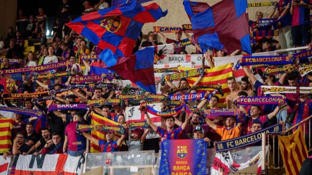 La afición del Barça dice presente en el partido contra el AS Mónaco