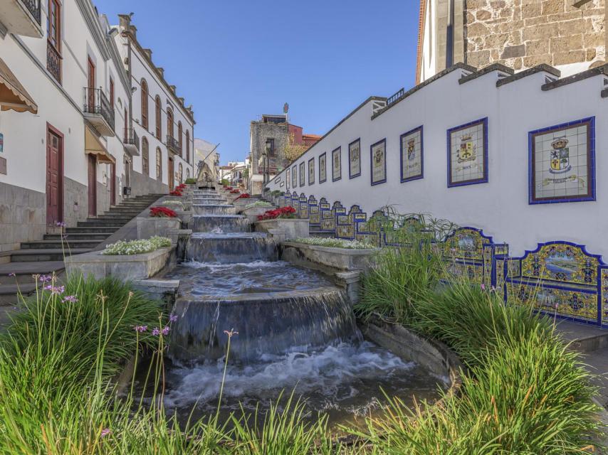 Paseo de Canarias, en el casco urbano de Firgas