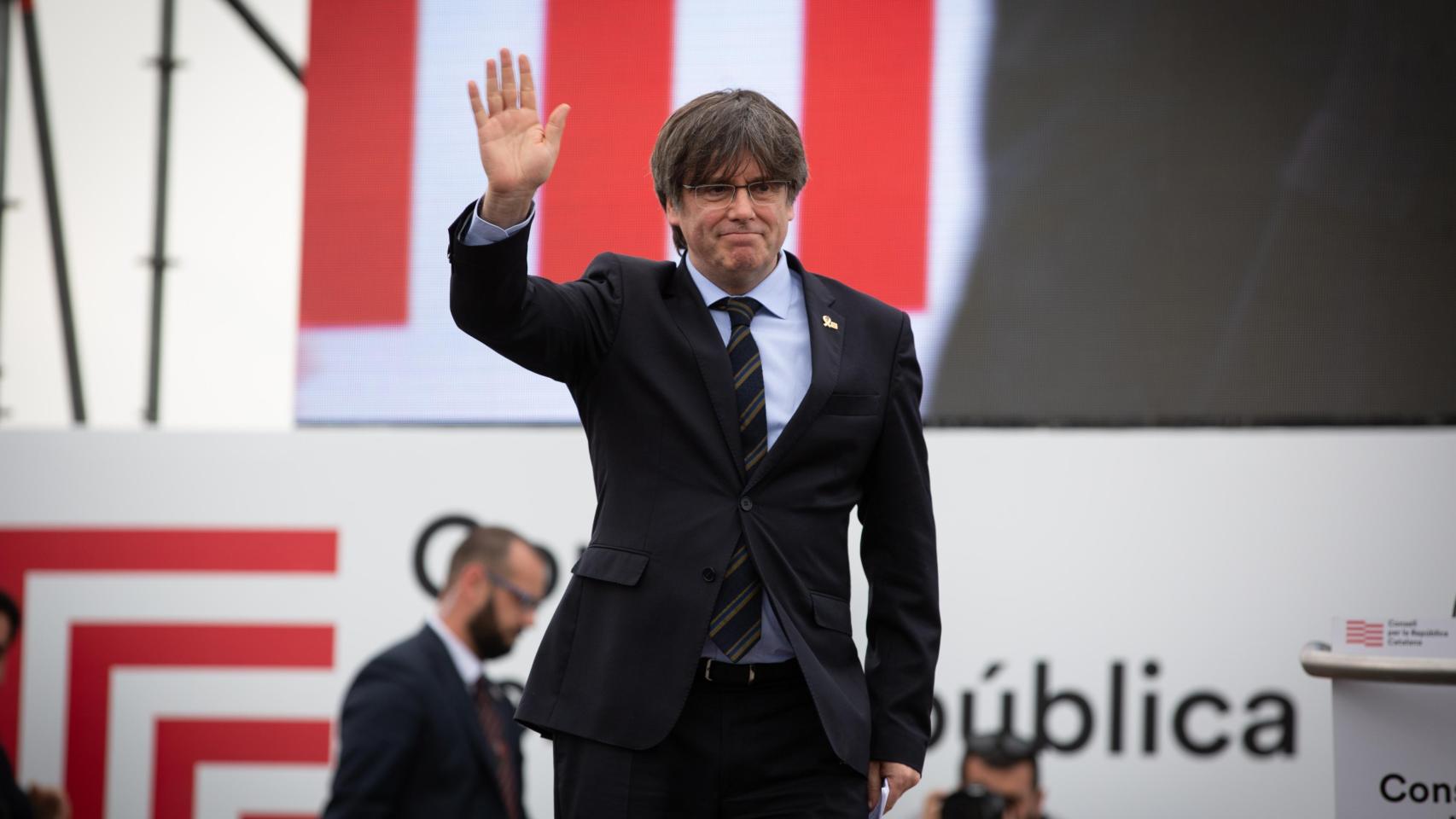 Carles Puigdemont, expresidente del Consell de la República, en un acto de la entidad en 2020