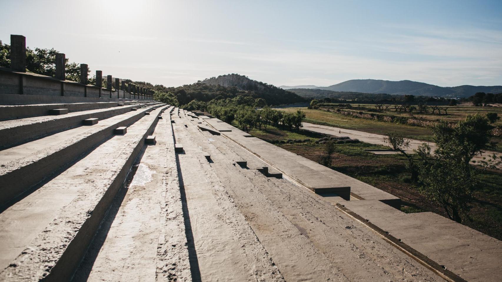 Imagen aérea del antiguo Autódromo de Terramar, en Sitges