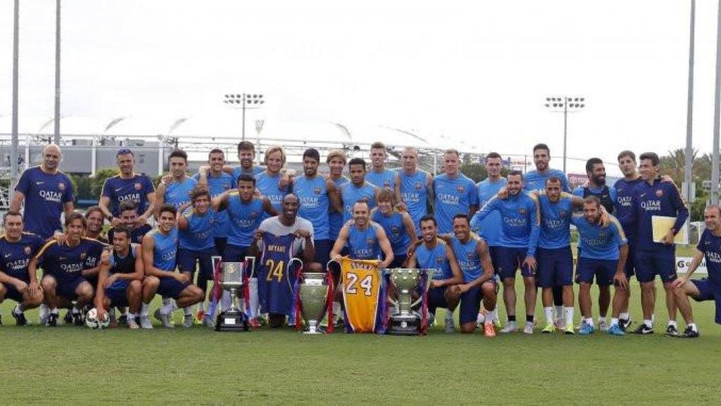 Kobe Bryant, con el Barça durante la gira de pretemporada de 2016 en Estados Unidos