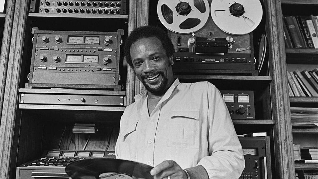 Quincy Jones in his studio. 84