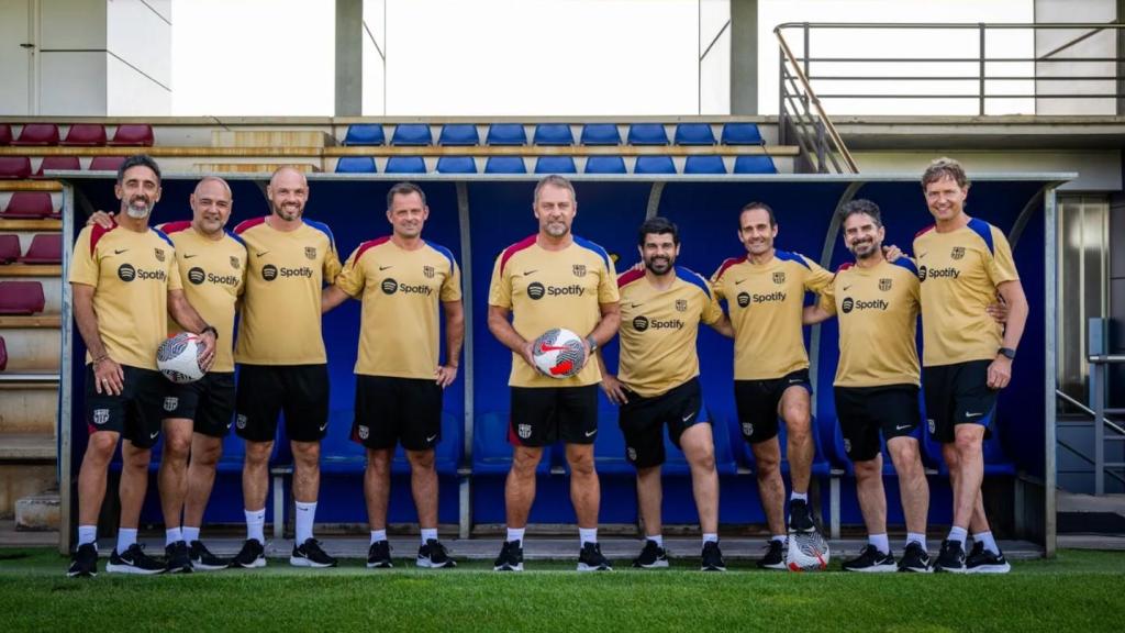 Hansi Flick y los miembros del staff del Barça para la temporada 2024-25