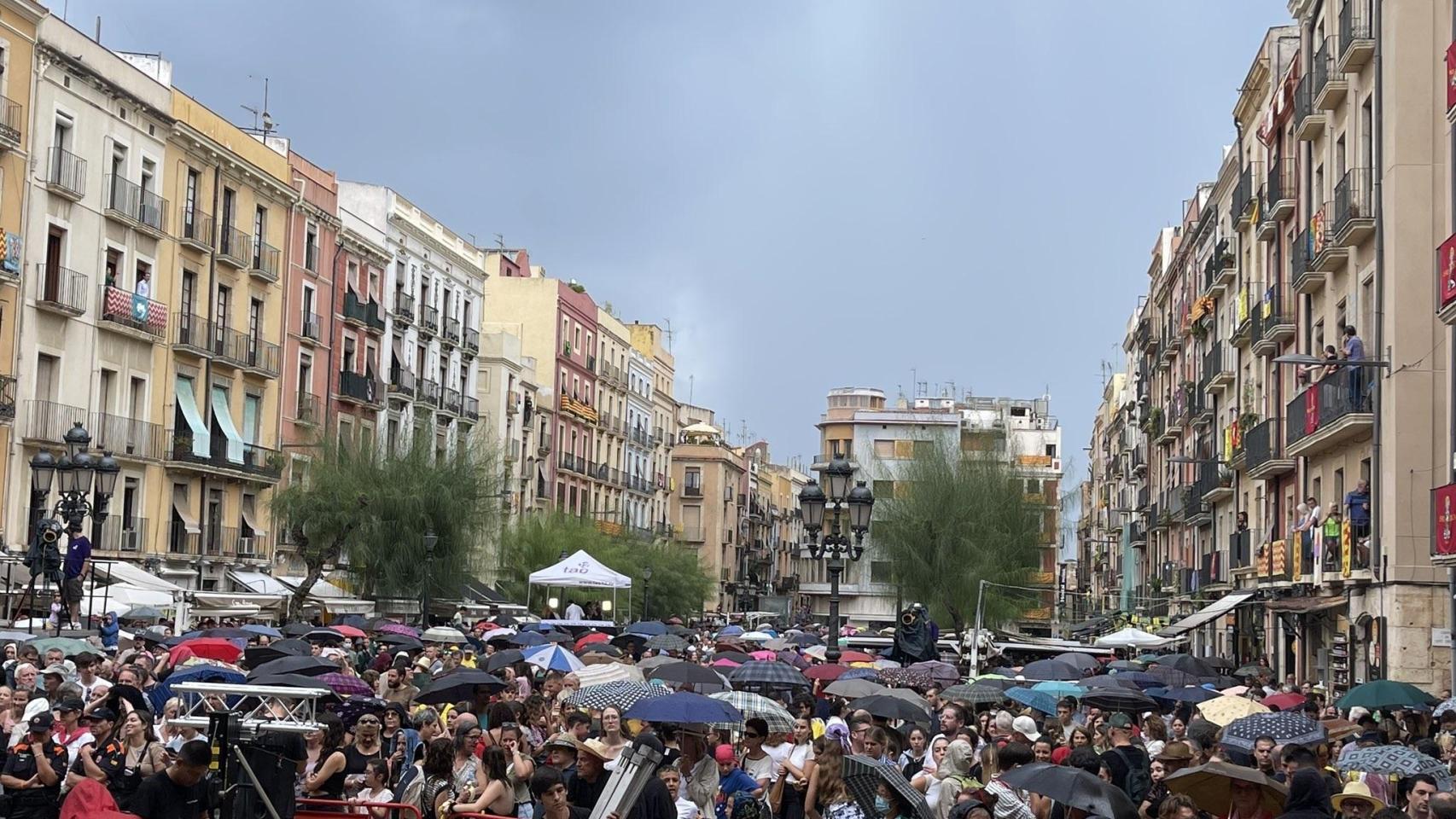 Imagen de archivo de un episodio de lluvia en Tarragona