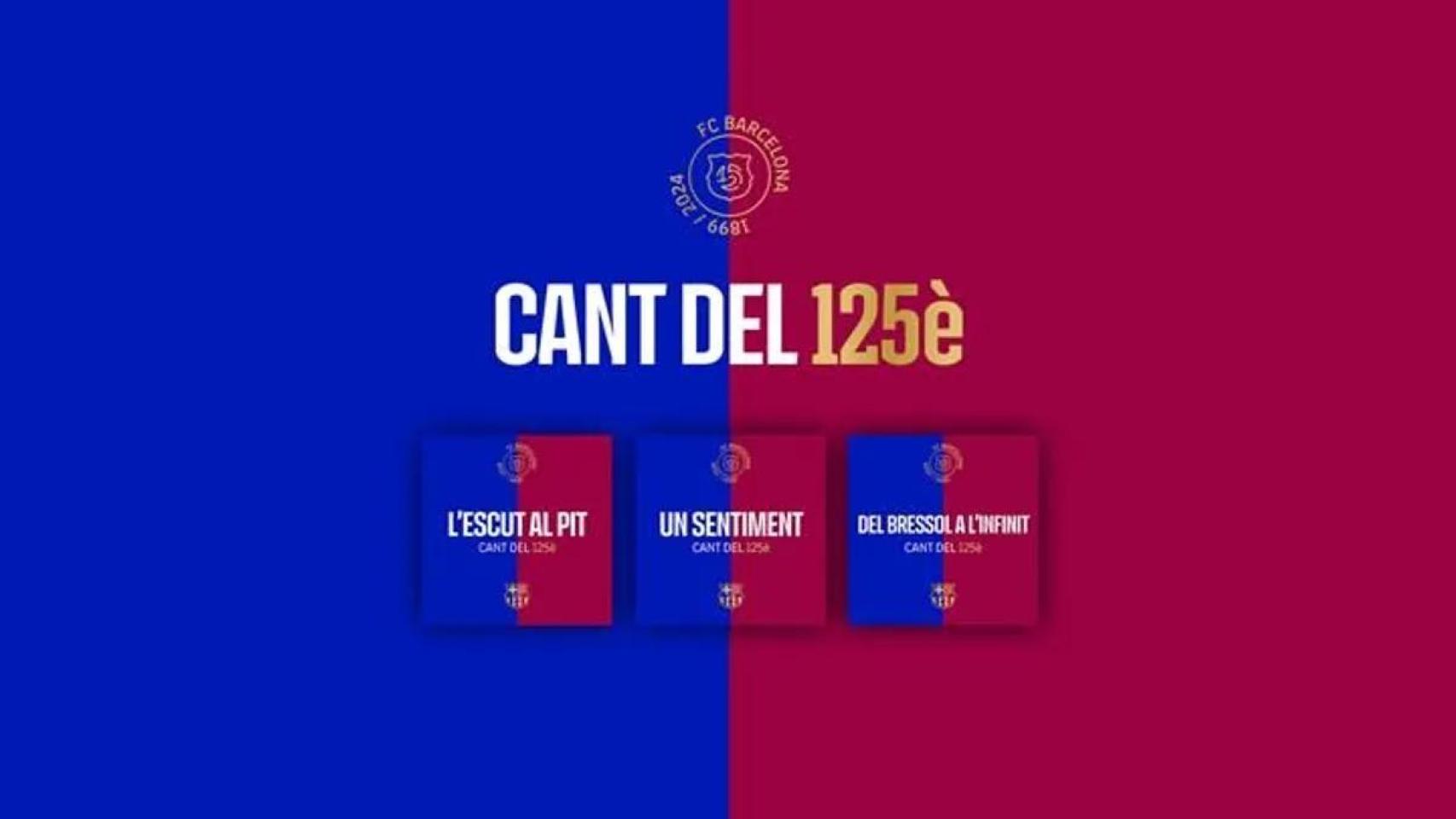 Los tres finalistas para ser el canto del 125 aniversario del Barça