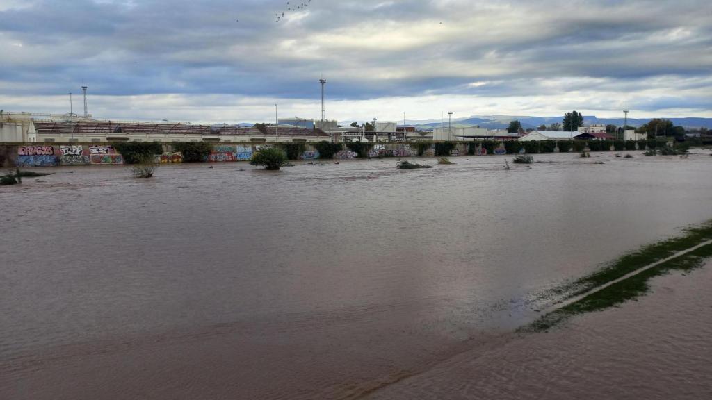 Crecida del río Francolí por las lluvias (imagen del 4 de noviembre de 2024)