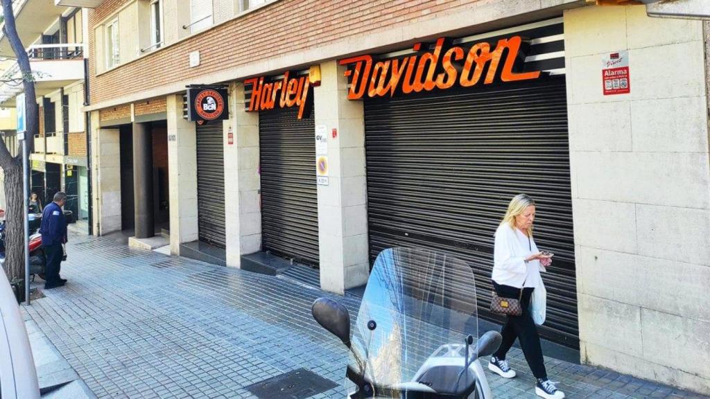 Imagen del concesionario de Harley Davidson de la calle Calvet, ahora cerrado